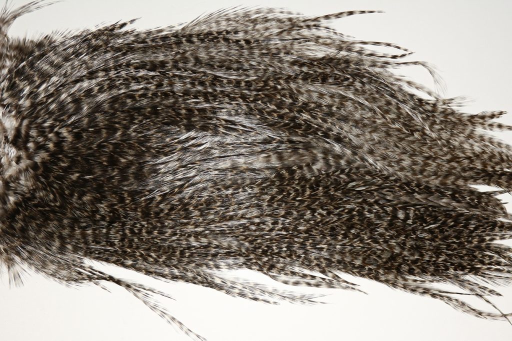 Coq De Leon Dry Fly Hackle, SGS-5644 Coq De Leon Dry Fly Hackle, Silver Grade Saddle Grizzly