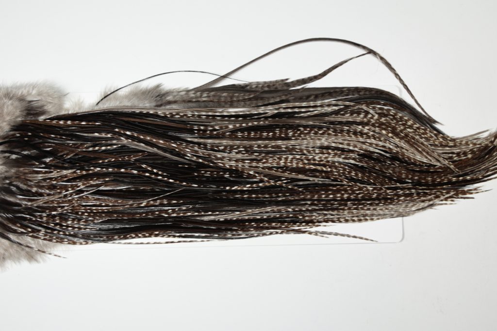 HSGS-6330 Hebert Dry Fly Hackle, Silver Grade Saddle Variant Ties Sizes 14-16