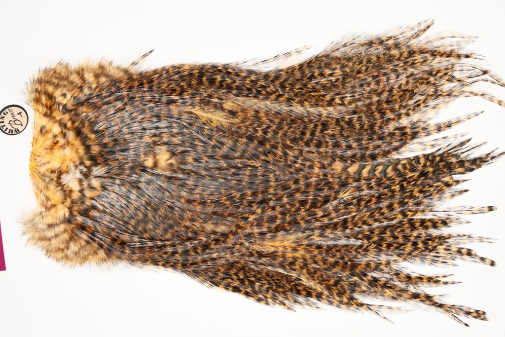 7342 Coq De Leon Dry Fly Hackle, Bronze Grade Saddle Golden Brown