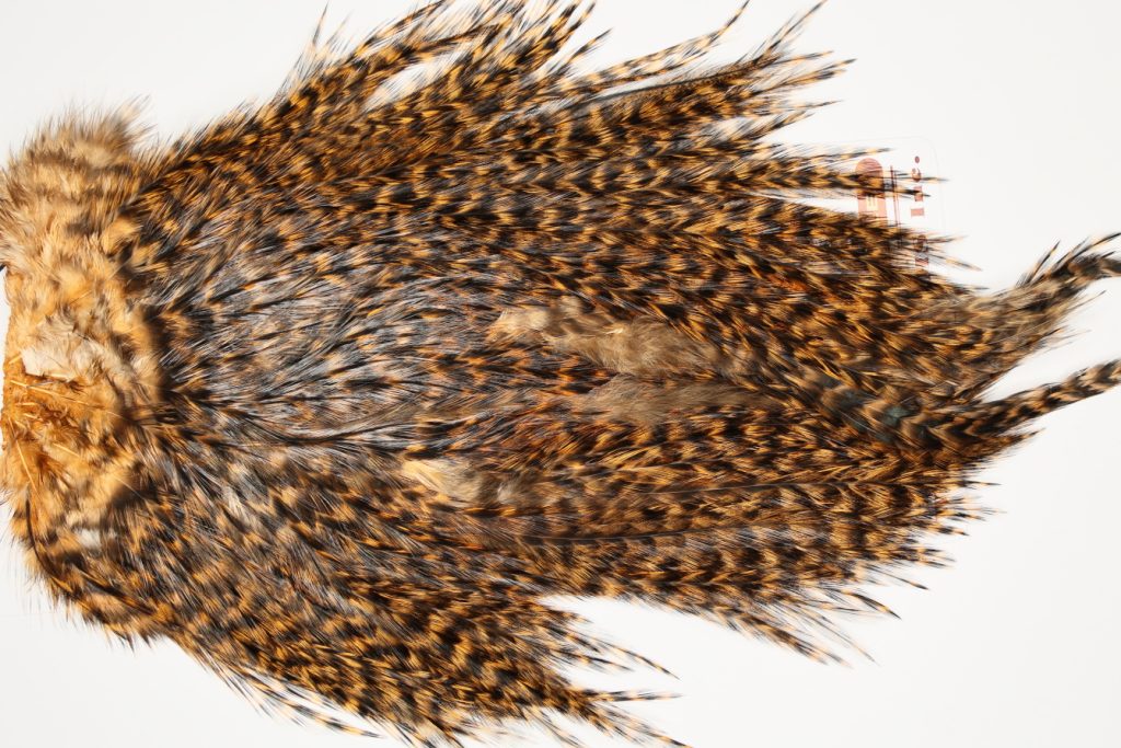 7347 Coq De Leon Dry Fly Hackle, Bronze Grade Saddle Golden Brown