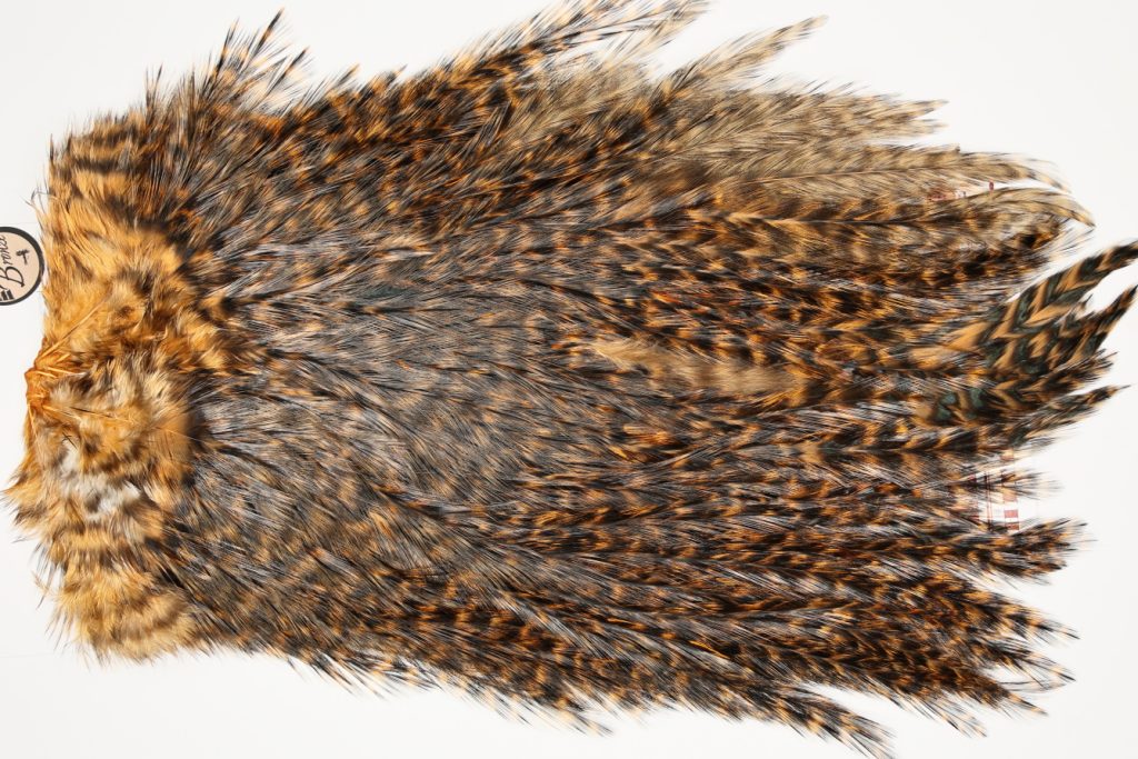7349 Coq De Leon Dry Fly Hackle, Bronze Grade Saddle Golden Brown