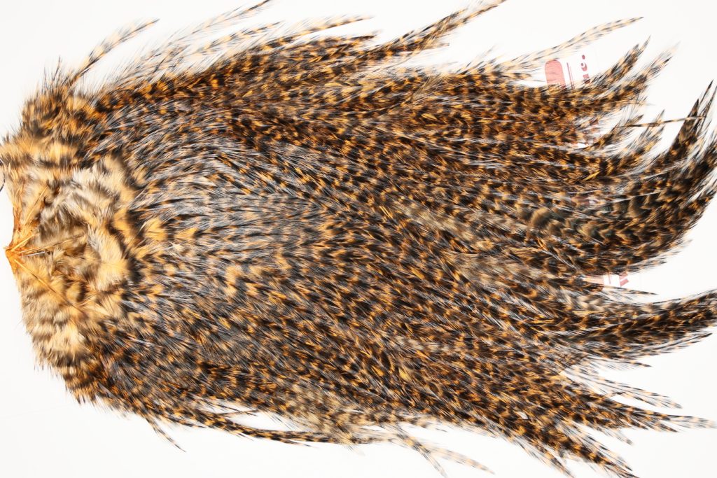 7351 Coq De Leon Dry Fly Hackle, Bronze Grade Saddle Golden Brown