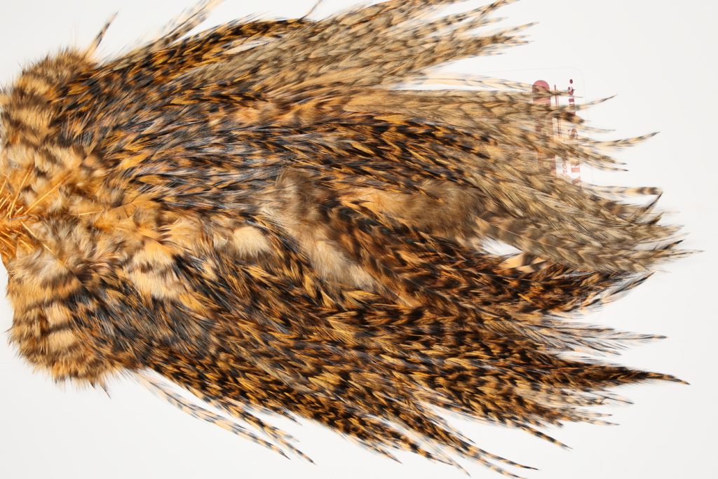 7352 Coq De Leon Dry Fly Hackle, Bronze Grade Saddle Golden Brown