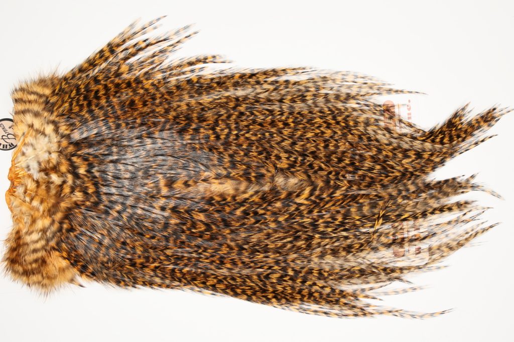 7353 Coq De Leon Dry Fly Hackle, Bronze Grade Saddle Golden Brown