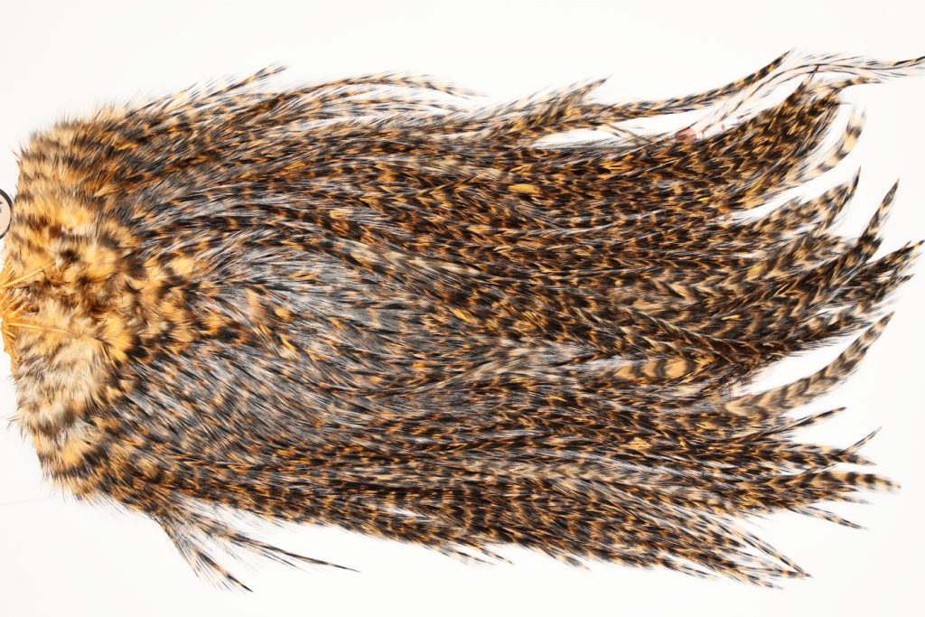 7359 Coq De Leon Dry Fly Hackle, Bronze Grade Saddle Golden Brown