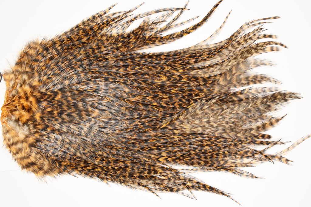 7360 Coq De Leon Dry Fly Hackle, Bronze Grade Saddle Golden Brown