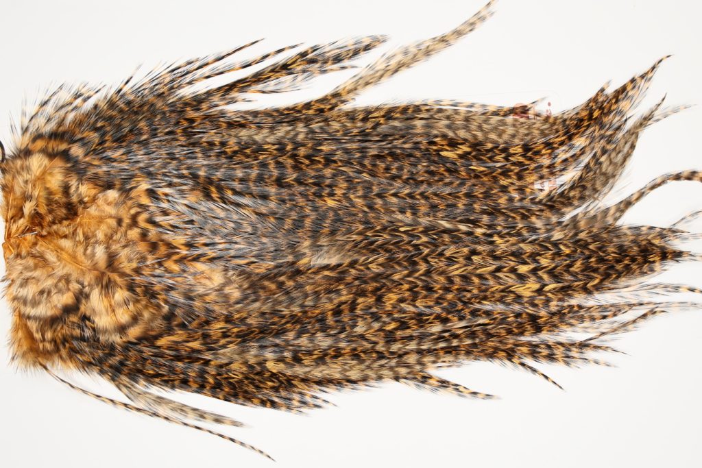 7364 Coq De Leon Dry Fly Hackle, Bronze Grade Saddle Golden Brown