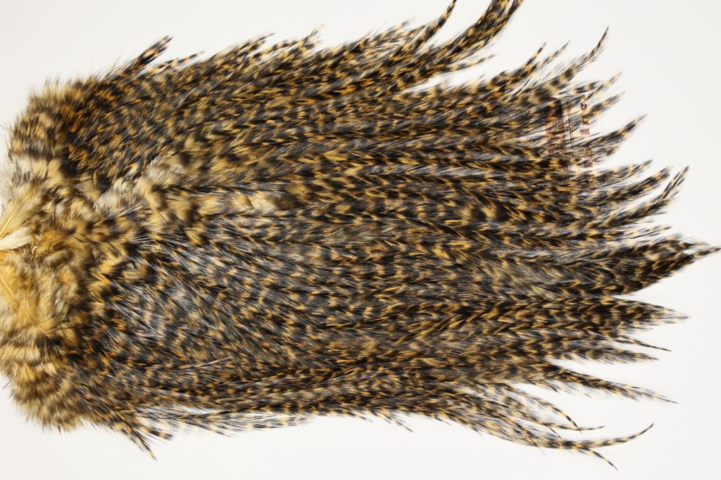 7434 Coq De Leon Dry Fly Hackle, Bronze Grade Saddle Copper Olive