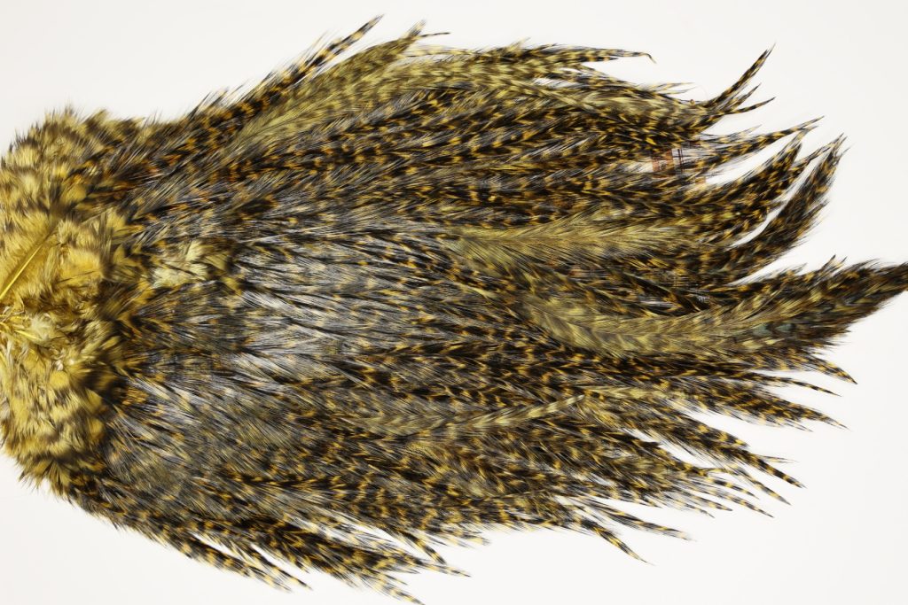 7460 Coq De Leon Dry Fly Hackle, Bronze Grade Saddle Golden Olive