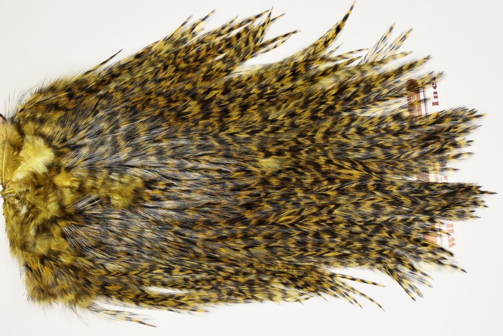 7461 Coq De Leon Dry Fly Hackle, Bronze Grade Saddle Golden Olive