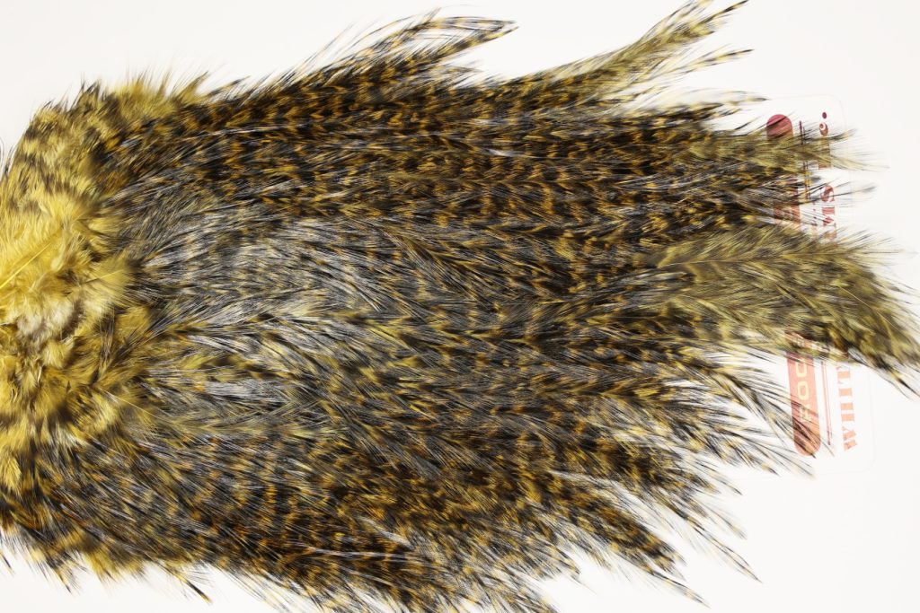 7462 Coq De Leon Dry Fly Hackle, Bronze Grade Saddle Golden Olive