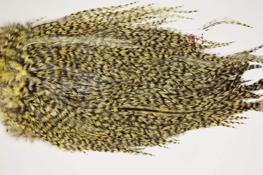 7471 Coq De Leon Dry Fly Hackle, Bronze Grade Saddle Pale Yellow