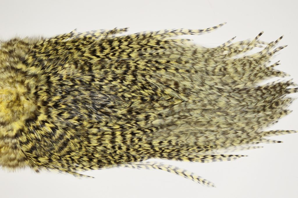 7473 Coq De Leon Dry Fly Hackle, Bronze Grade Saddle Pale Yellow