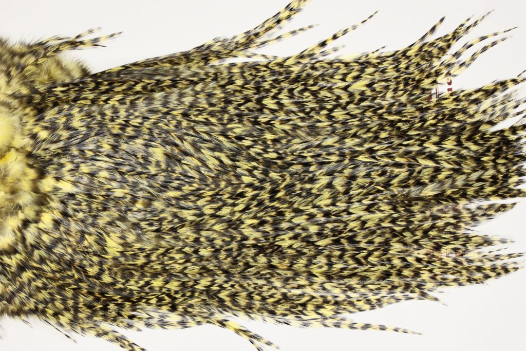 7475 Coq De Leon Dry Fly Hackle, Bronze Grade Saddle Pale Yellow