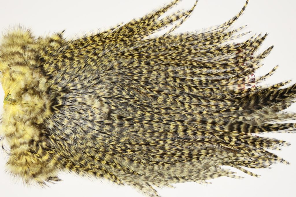 7480 Coq De Leon Dry Fly Hackle, Bronze Grade Saddle Pale Yellow