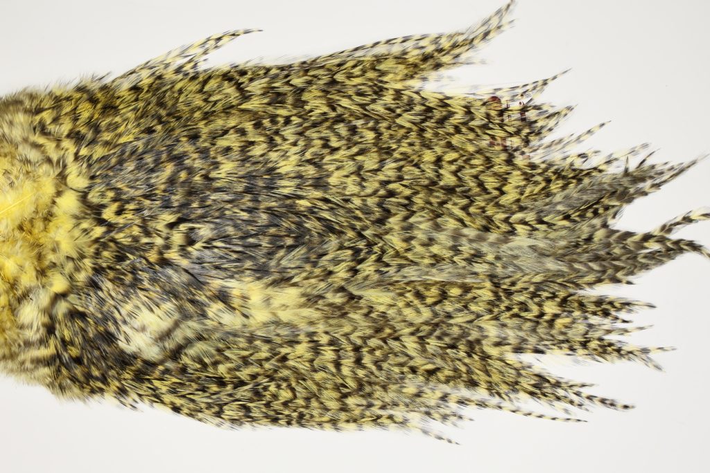 7482 Coq De Leon Dry Fly Hackle, Bronze Grade Saddle Pale Yellow