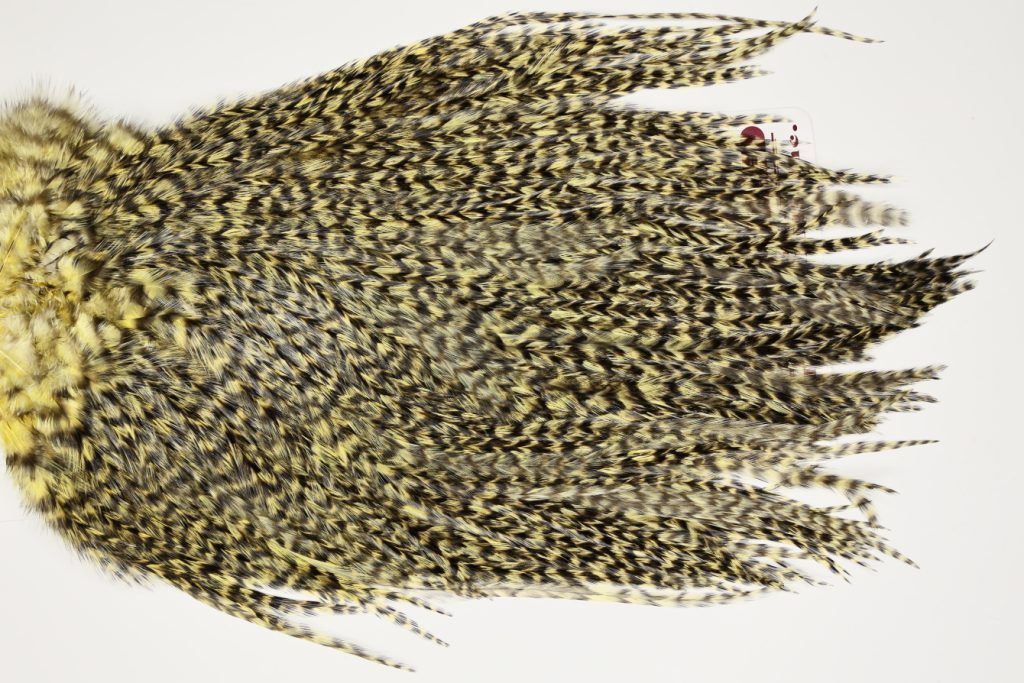 7484 Coq De Leon Dry Fly Hackle, Bronze Grade Saddle Pale Yellow