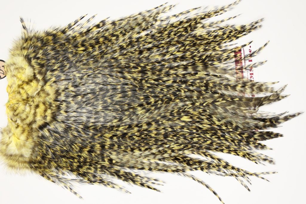 7489 Coq De Leon Dry Fly Hackle, Bronze Grade Saddle Pale Yellow