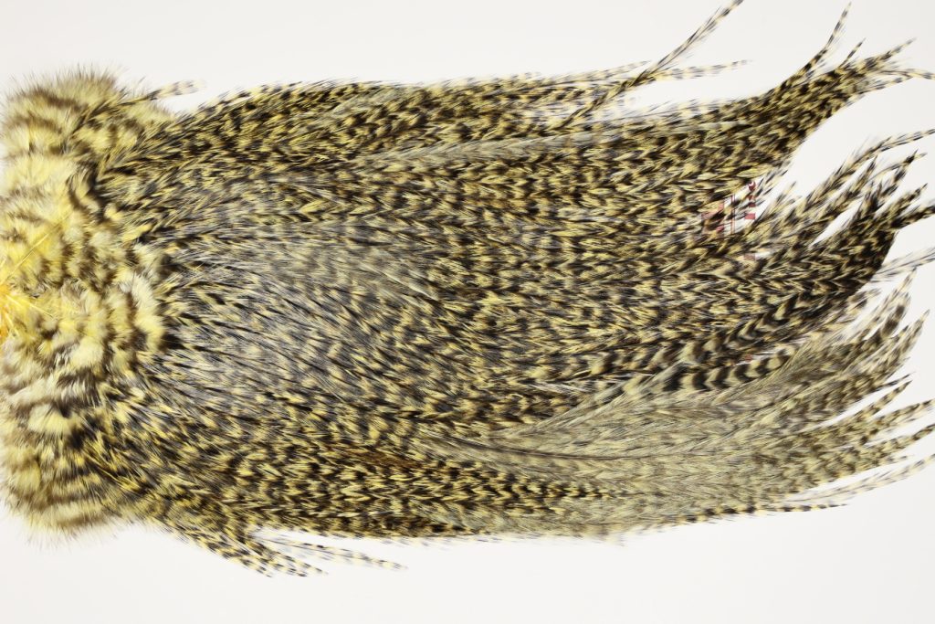 7494 Coq De Leon Dry Fly Hackle, Bronze Grade Saddle Pale Yellow