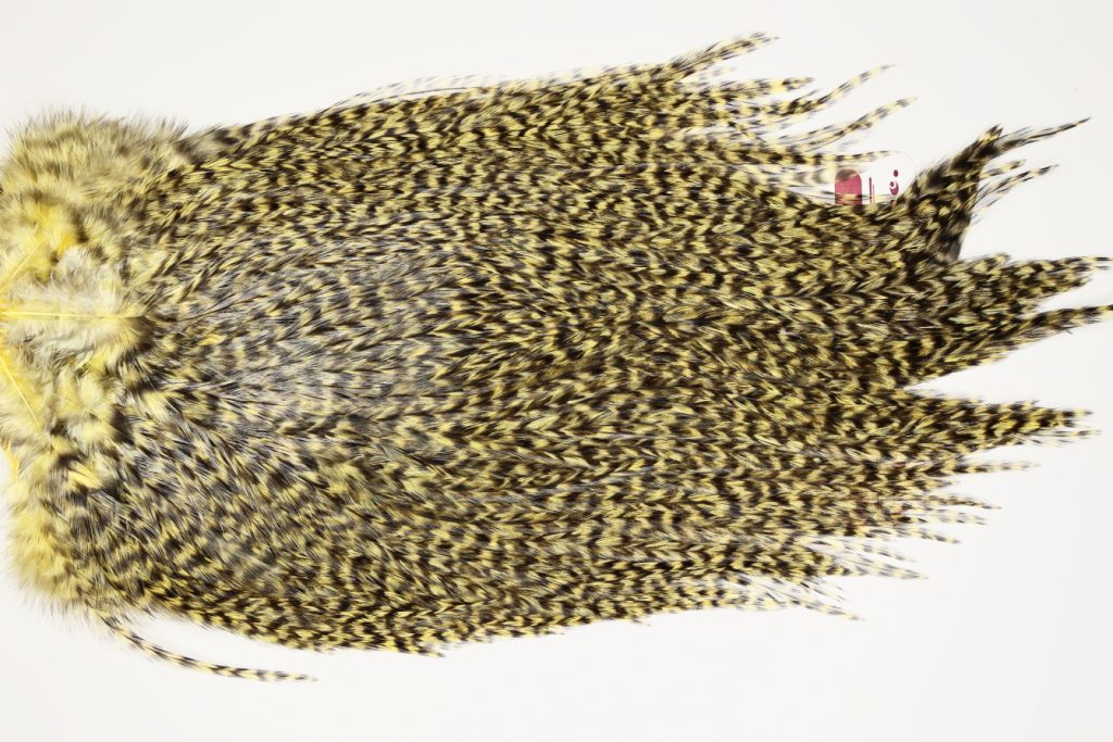 7498 Coq De Leon Dry Fly Hackle, Bronze Grade Saddle Pale Yellow