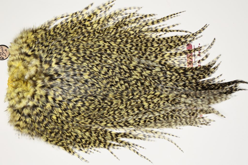 7499 Coq De Leon Dry Fly Hackle, Bronze Grade Saddle Pale Yellow