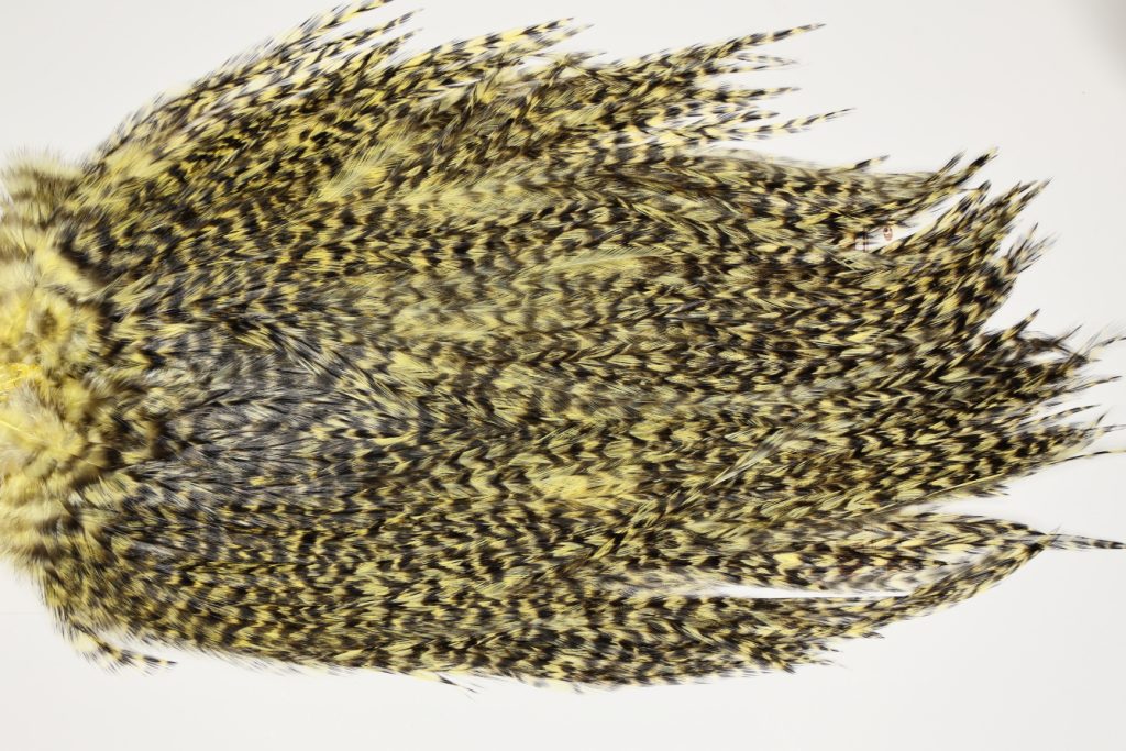 7500 Coq De Leon Dry Fly Hackle, Bronze Grade Saddle Pale Yellow