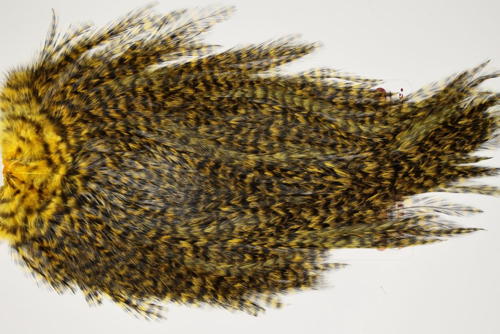 7539 Coq De Leon Dry Fly Hackle, Bronze Grade Saddle March Brown