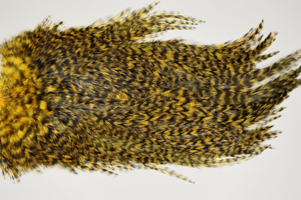 7565 Coq De Leon Dry Fly Hackle, Bronze Grade Saddle March Brown