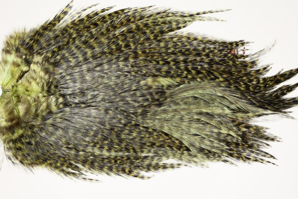 7598 Coq De Leon Dry Fly Hackle, Bronze Grade Saddle Olive