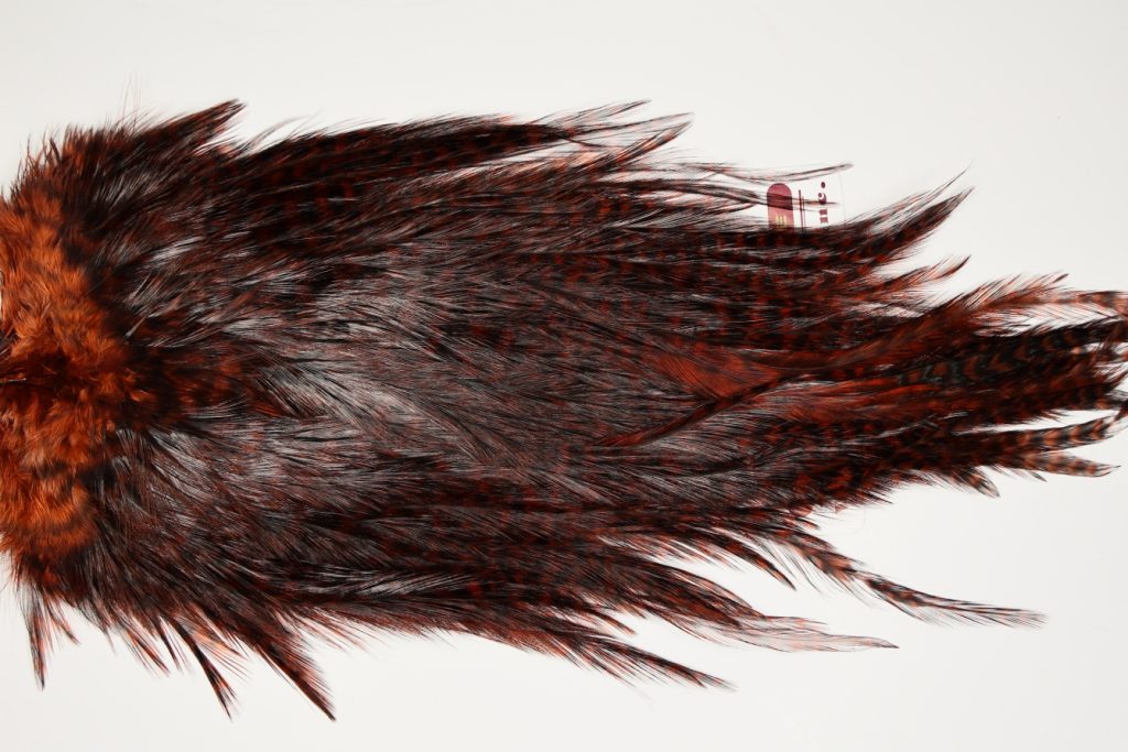 7613 Coq De Leon Dry Fly Hackle, Bronze Grade Saddle Fiery Brown
