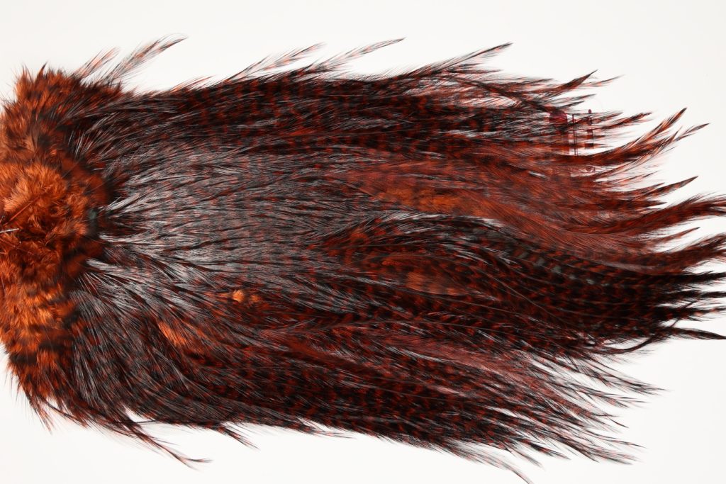 7616 Coq De Leon Dry Fly Hackle, Bronze Grade Saddle Fiery Brown