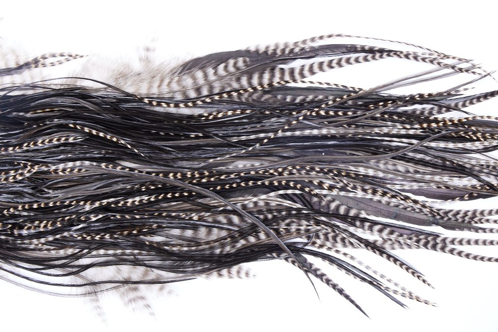 108 - JimsFlyCo Dry Fly Hackle, Variant #3 Grade Rooster Saddle, Ties Sizes 12-14