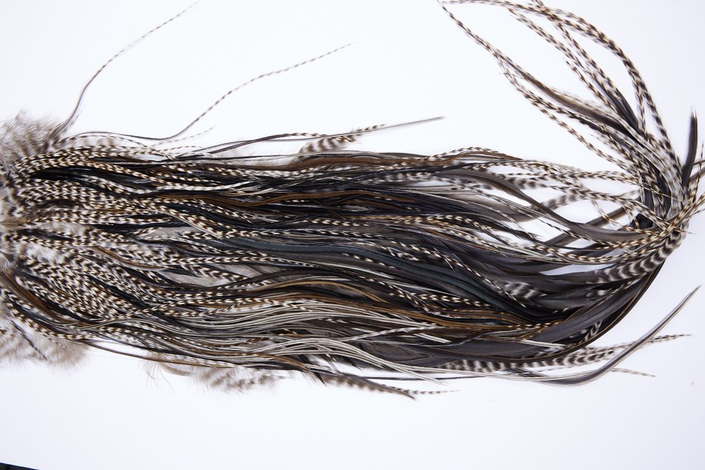 114 - JimsFlyCo Dry Fly Hackle, Variant #3 Grade Rooster Saddle, Ties Sizes 12-14