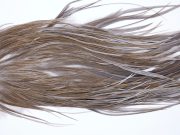 201 - JimsFlyCo Dry Fly Hackle, Dark Dun #2 Grade Rooster Saddle, Ties Sizes 12-14