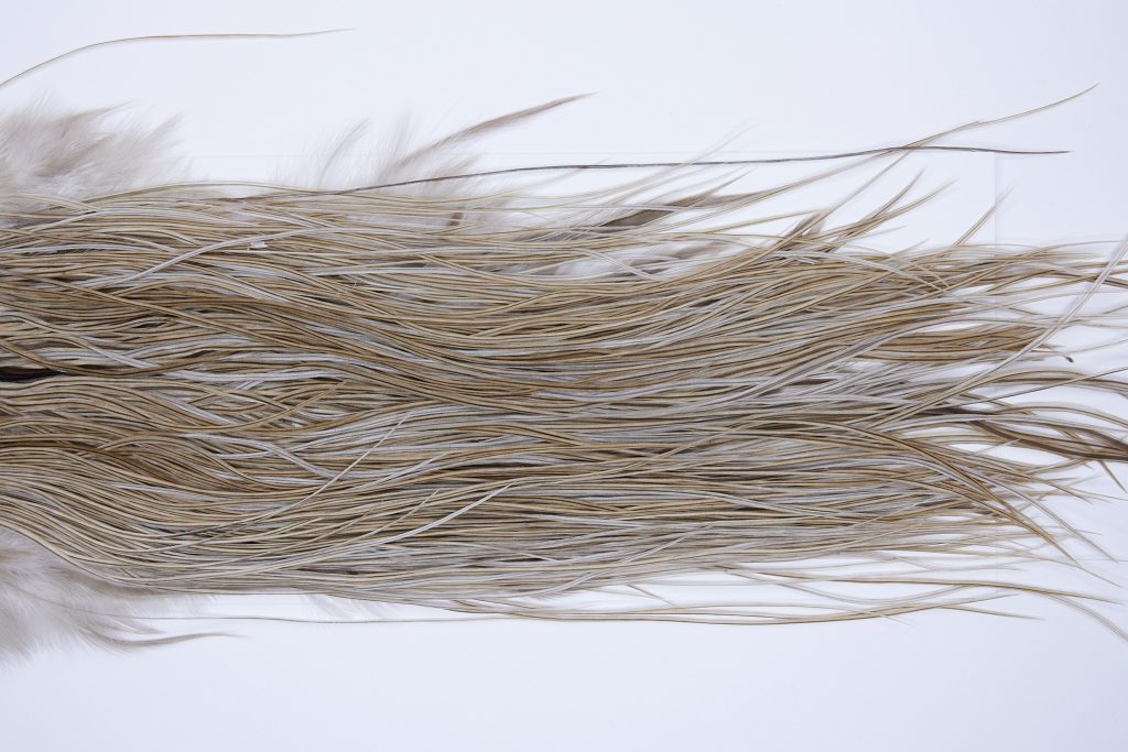 208 - JimsFlyCo Dry Fly Hackle, Medium Dun #2 Grade Rooster Saddle, Ties Sizes 14-16