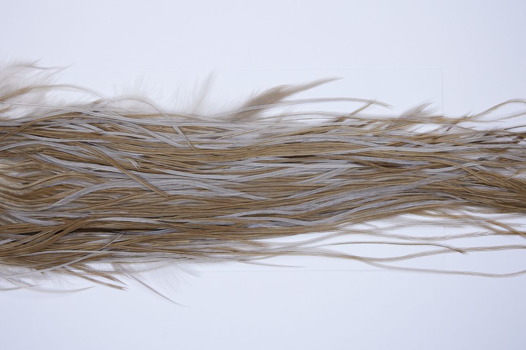 217 - JimsFlyCo Dry Fly Hackle, Medium Dun #2 Grade Rooster Saddle, Ties Sizes 12-14