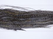 324 - Heritage Dry Fly Hackle, Grizzly Variant #2 Grade Rooster Saddle, Ties Sizes 16-18