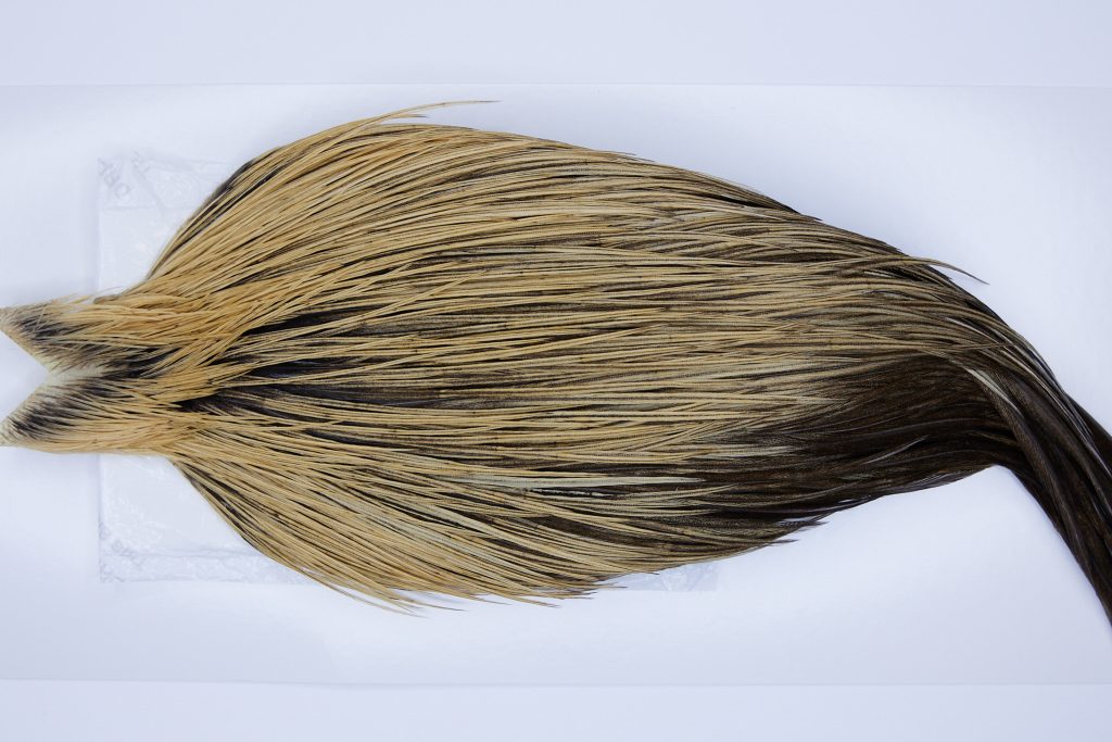 349 - Heritage Dry Fly Hackle, Dun Badger #2 Grade Rooster Cape, Ties Sizes 10-20