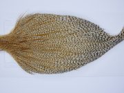 502 - Hebert Dry Fly Hackle, Medium Barred Ginger Pro Grade Rooster Cape, Ties Sizes 10-20