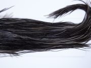 535 - Hebert Dry Fly Hackle, Black Gold Grade Rooster Saddle, Ties Sizes 12-14