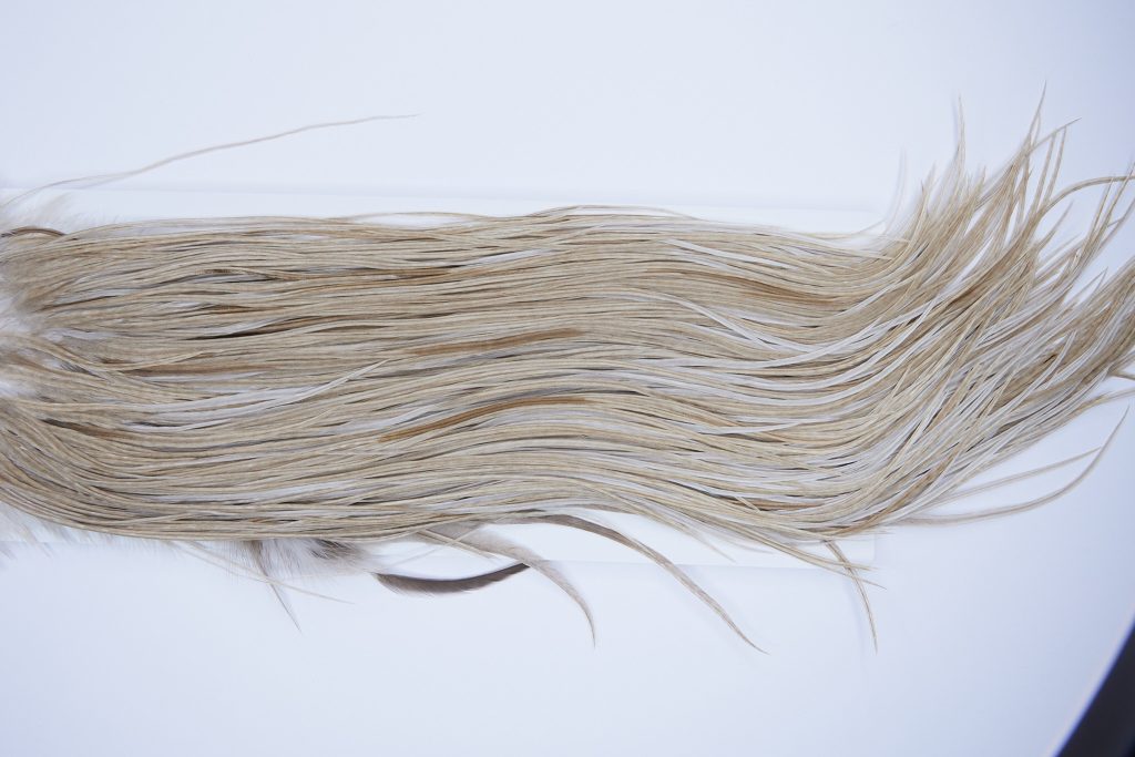 540 - Hebert Dry Fly Hackle, Medium Brown Dun Gold Grade Rooster Saddle, Ties Sizes 12-14