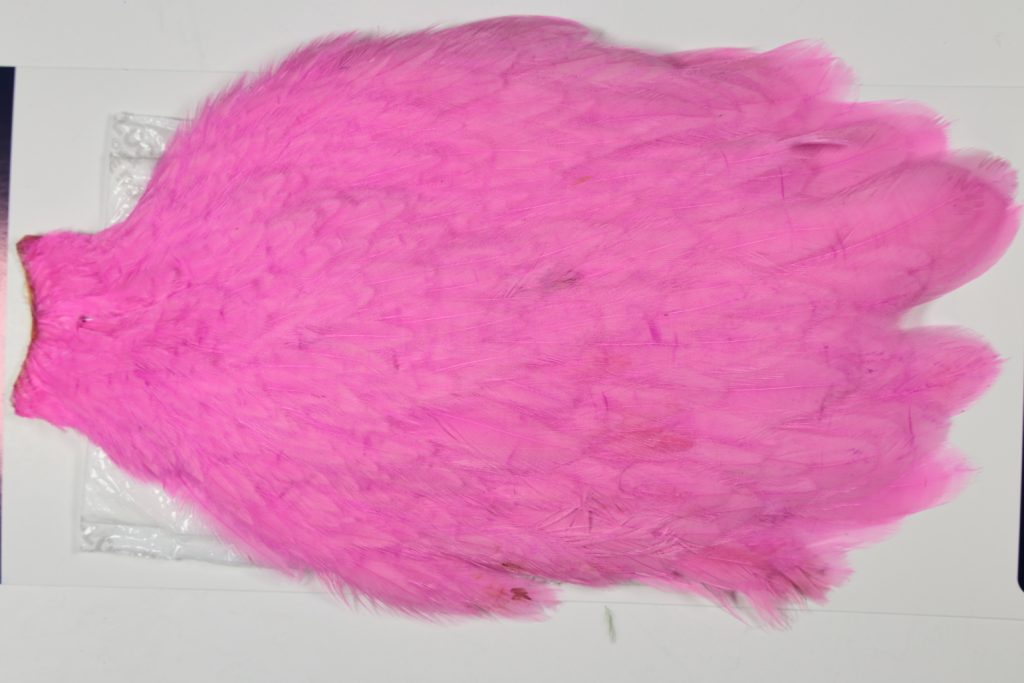 AHC-6767 American Hen Cape White dyed Pink