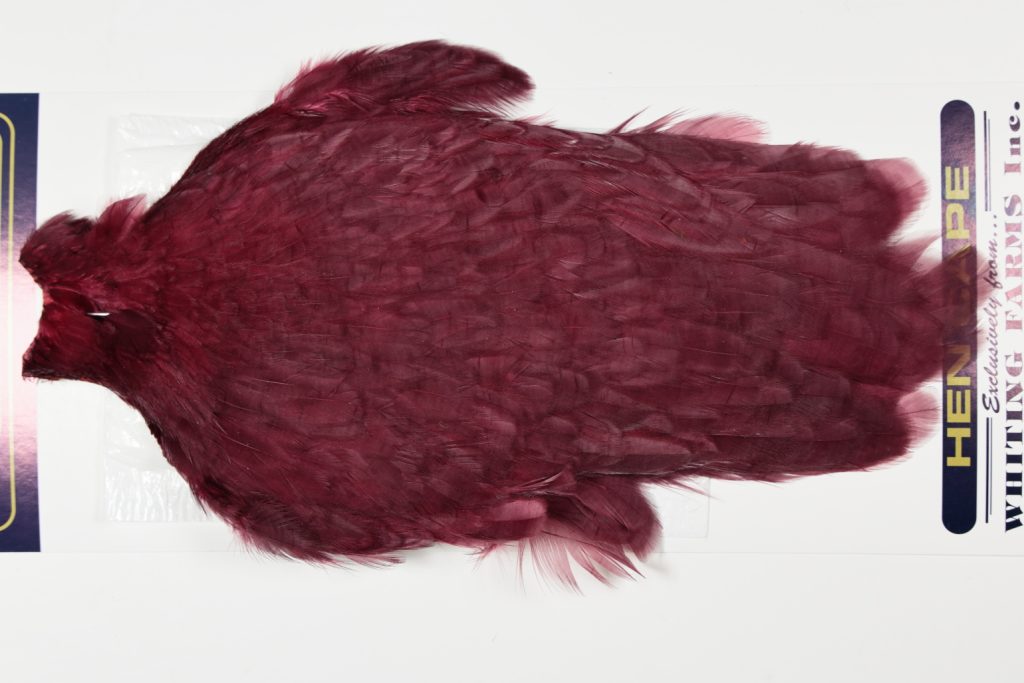 AHC-6769 American Hen Cape White dyed Claret