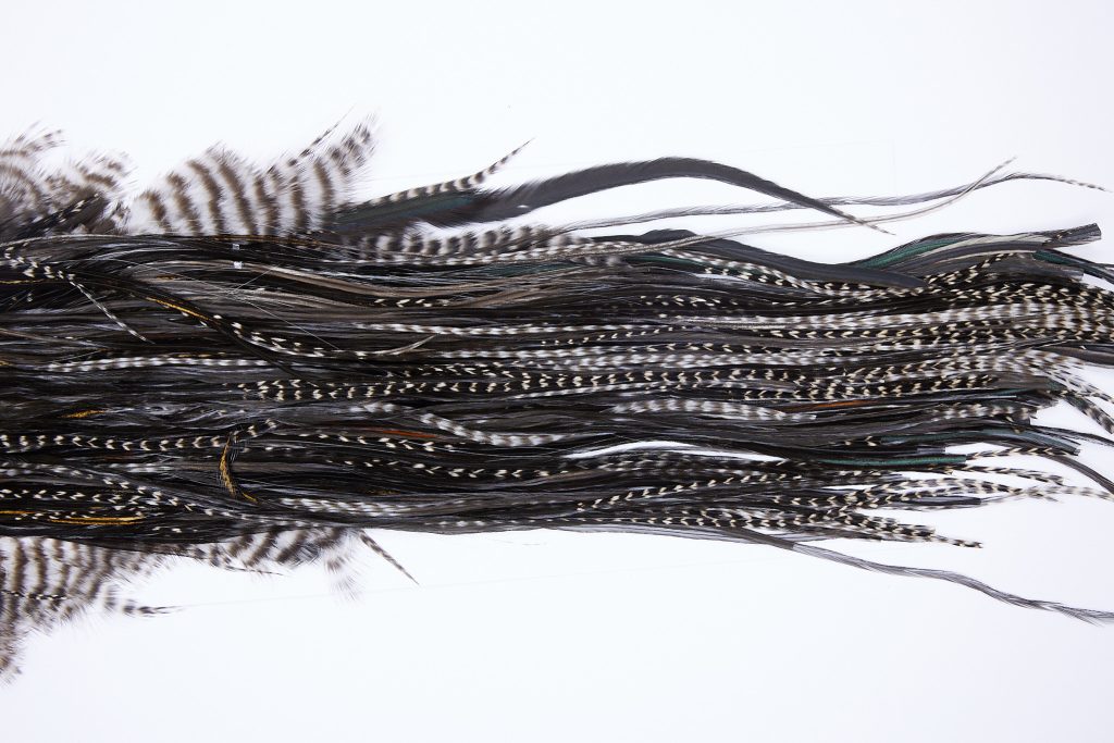 71 - JimsFlyCo Dry Fly Hackle, Variant #1 Grade Rooster Saddle, Ties Sizes 12-14