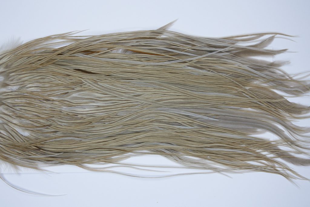 9371 - JimsFlyCo Dry Fly Hackle, Medium Dun #3 Grade Rooster Saddle, Ties Sizes 12-16