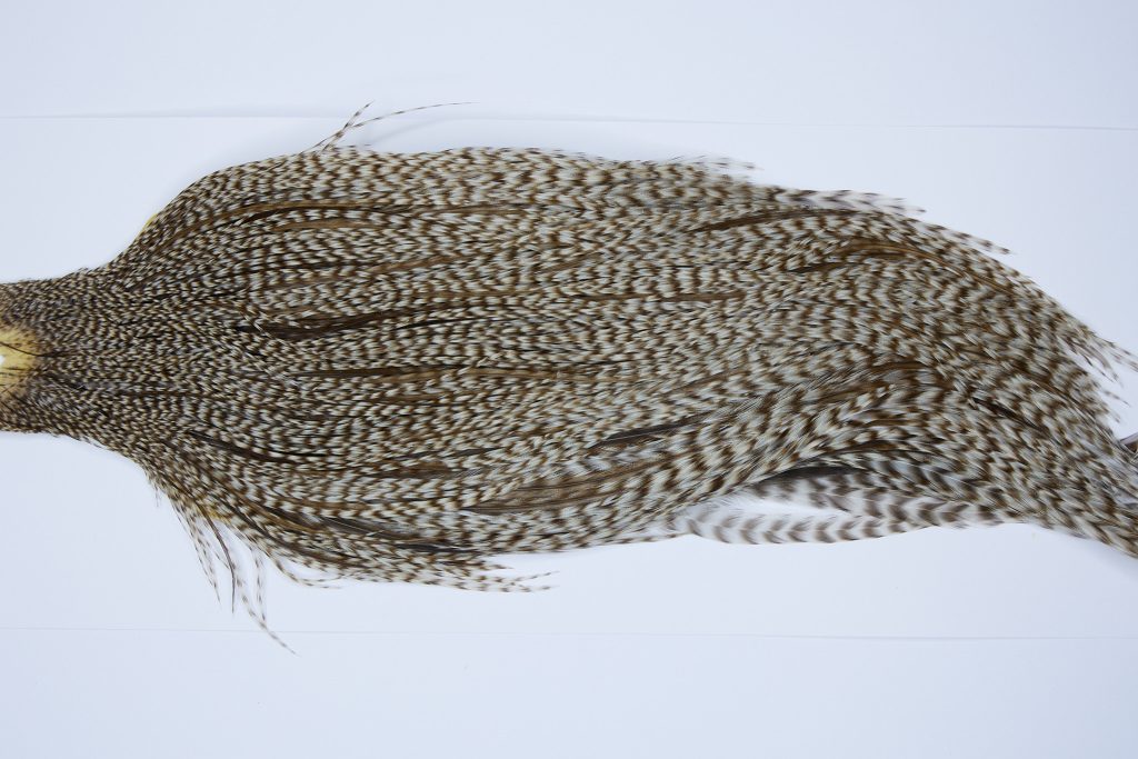 9387 - JimsFlyCo Dry Fly Hackle, Grizzly Dun Variant #1 Grade Rooster Cape, Ties Sizes 12-26