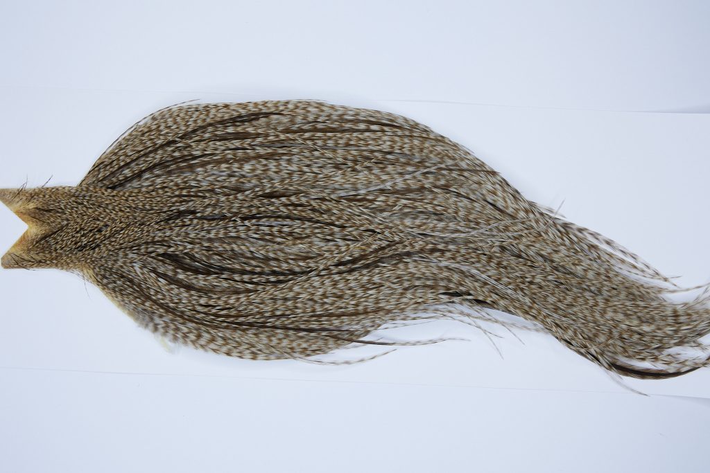 9389 - JimsFlyCo Dry Fly Hackle, Grizzly Dun Variant #1 Grade Rooster Cape, Ties Sizes 12-24