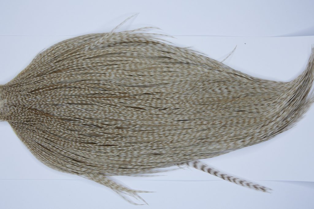 9394 - JimsFlyCo Dry Fly Hackle, Grizzly Dun Variant #1 Grade Rooster Cape, Ties Sizes 12-22