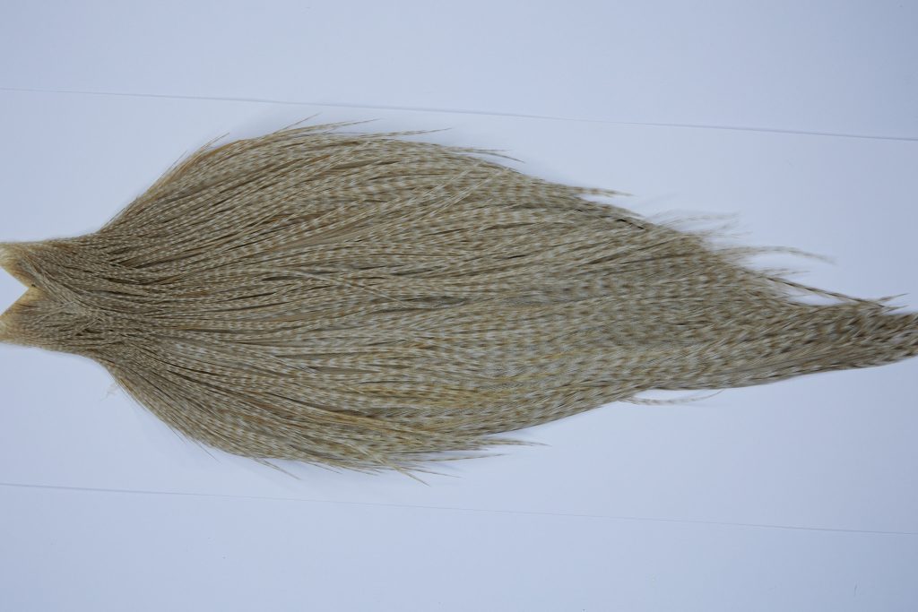 9399 - JimsFlyCo Dry Fly Hackle, Grizzly Dun Variant #1 Grade Rooster Cape, Ties Sizes 10-22