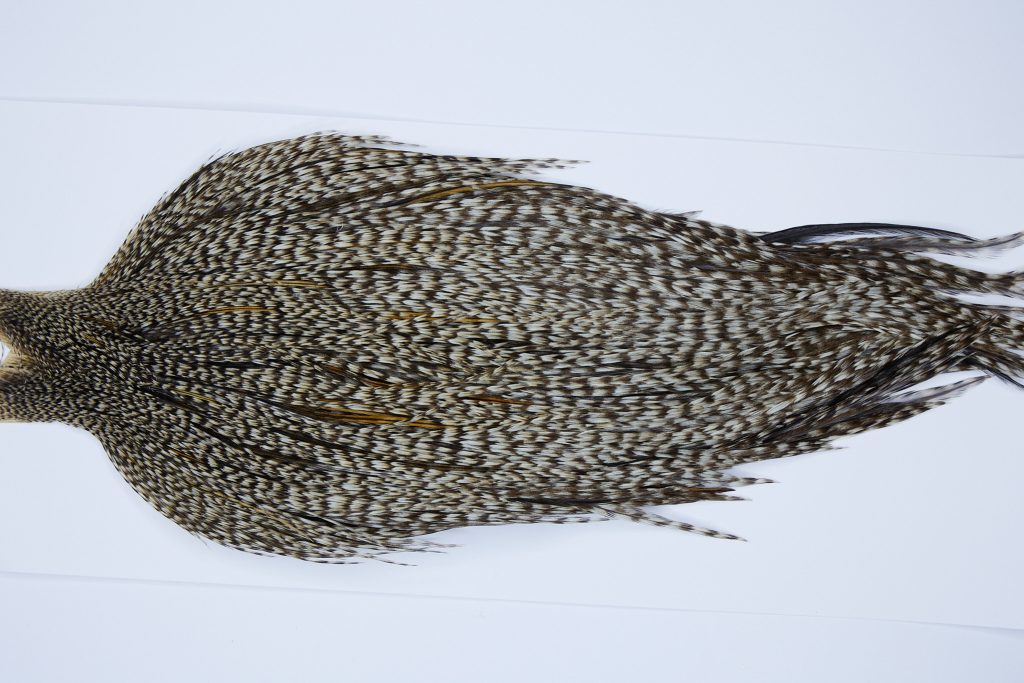 9401 - JimsFlyCo Dry Fly Hackle, Grizzly Dun Variant #1 Grade Rooster Cape, Ties Sizes 10-22